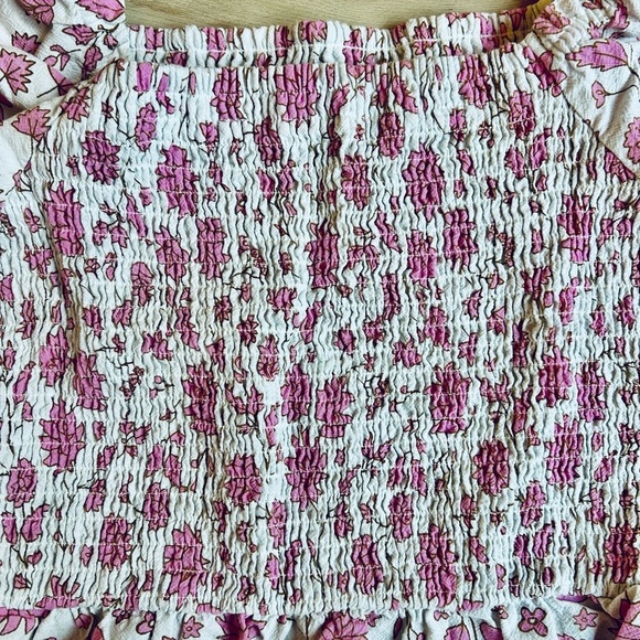 Universal Thread Pink Floral Smocked Dress 100% cotton Size Small - Picture 2 of 6